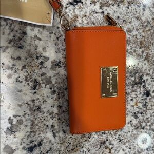 Michael Kors Tangerine Orange Wristlet, NWT